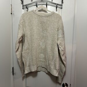 Vintage 90s Winona Golf Knit Sweater mens L grandpa Club Novelty beige neutral‎